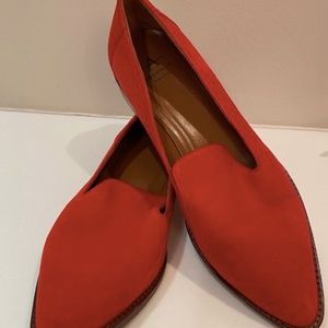 Aquatalia Red Suede Size 8 loafer